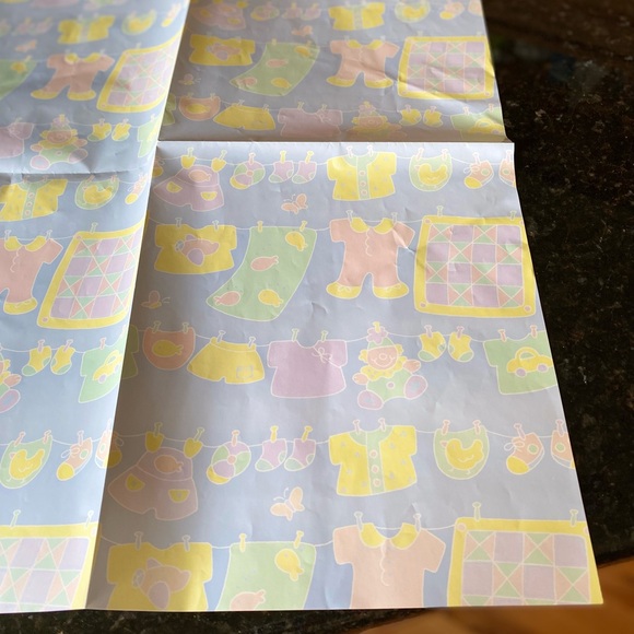 Vintage CURRENT Baby Themed Gift Wrap - Picture 5 of 6